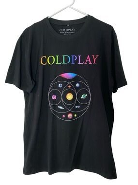 Coldplay Band Tee Tshirt Unisex Size Large Chest 21 Length 28 Live 2023 Concert